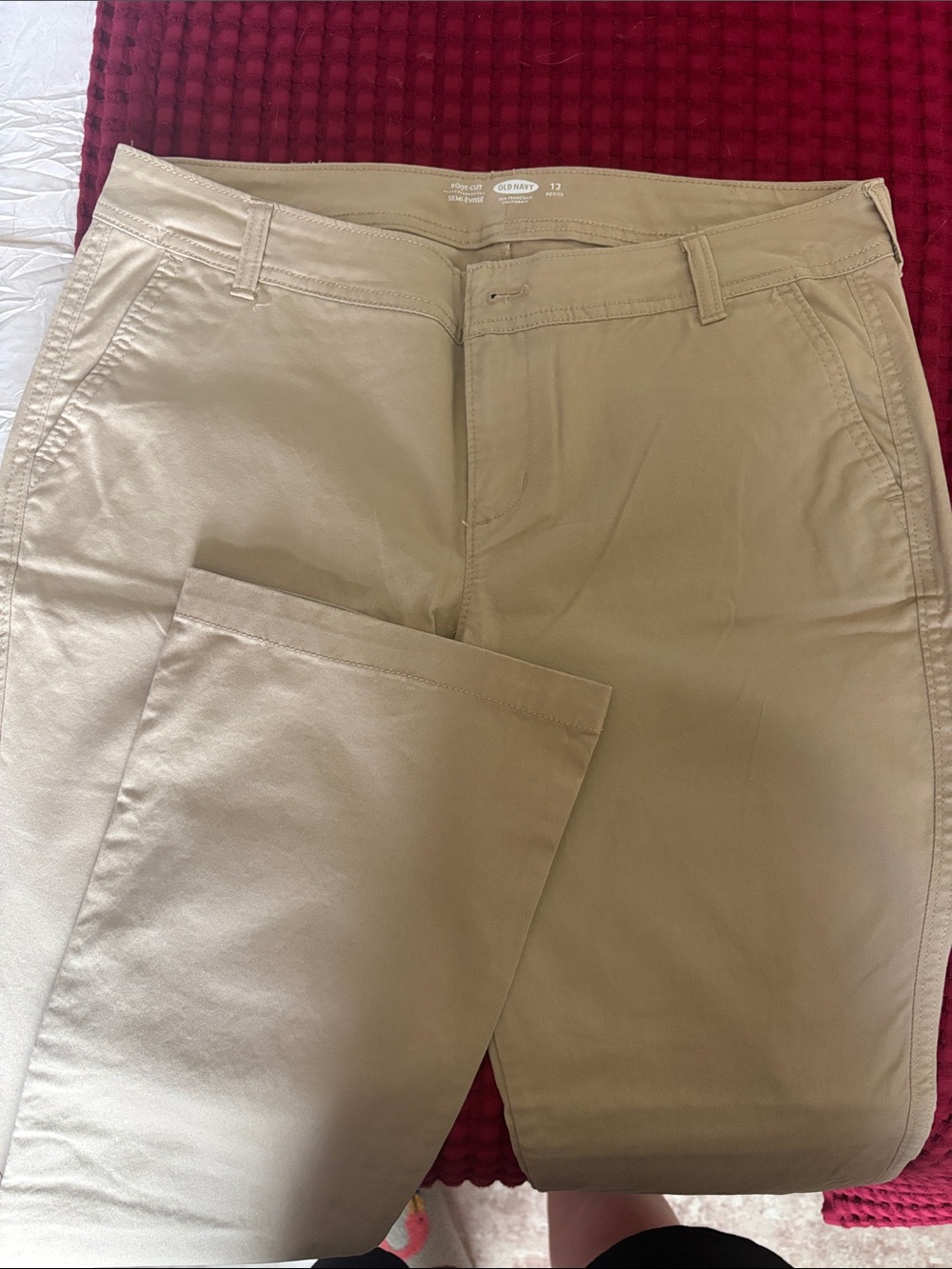 Old Navy Beige Boot-Cut Pants